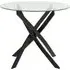 Sanur Round Dining Table - Clear, Glass