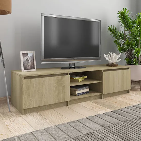 Saraid TV Stand with 2 Doors - Sonoma Oak, Chipboard product