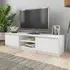 Saraid TV Stand with 2 Doors - White, Chipboard