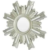 Saran Art Deco Wall Mirror - Silver
