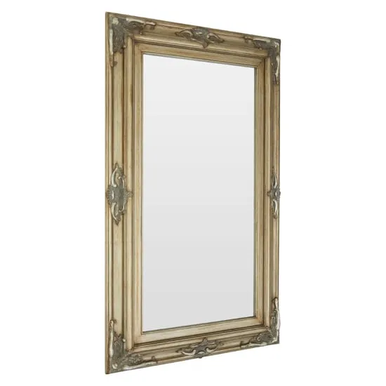 Saran Rectangular Wall Mirror - Antique Gold, Wood image