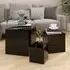 Sarki Set of 3 Cube Side Tables - Black, Chipboard