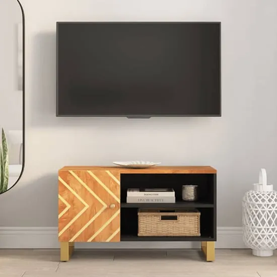 Sarlat TV Stand with 1 Door - Brown, Mango Wood image