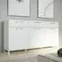 Sarnia 3-Door Sideboard with 3 Drawers - Light Grey, Wood