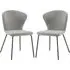 Sarnia Dining Chairs In Pair - Stone, Corduroy
