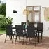 Sarnia Large 7 Piece Garden Dining Set - Black, Aluminium