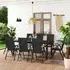 Sarnia Large 9 Piece Garden Dining Set - Black, Aluminium