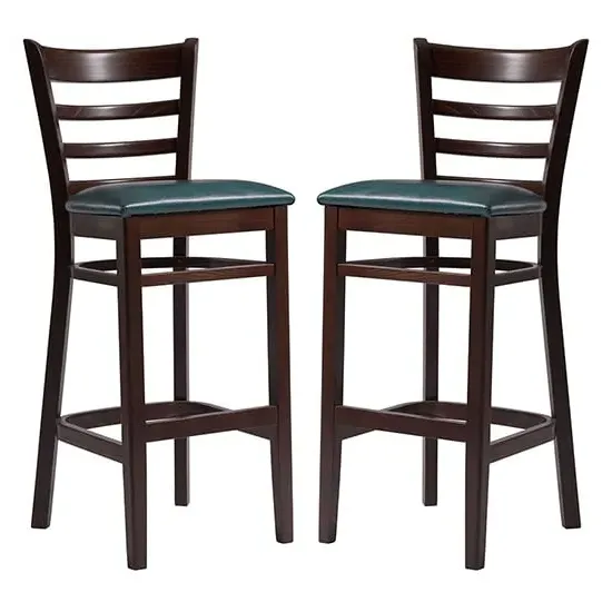 Sarnia Lascari Bar Chairs Set of 2 - Teal, Faux Leather