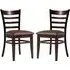 Sarnia Lascari Dining Chairs Set of 2 - Brown, Faux Leather