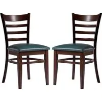 Sarnia Lascari Dining Chairs Set of 2 - Teal, Faux Leather