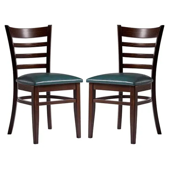 Sarnia Lascari Dining Chairs Set of 2 - Teal, Faux Leather