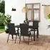 Sarnia Medium 5 Piece Garden Dining Set - Black, Aluminium