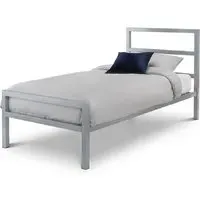 Sarnia Single Bed Frame - Silver, Metal