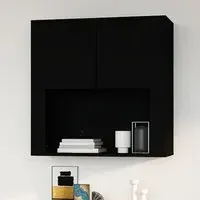 Sarnia Wall Storage Cabinet with 2 Doors - Black