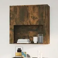 Sarnia Wall Storage Cabinet with 2 Doors - Smoked Oak