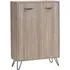 Sarva Wooden Storage Cabinet with Black Metal Legs - Oak