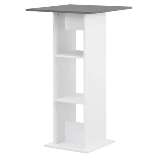 Sasha Square Bar Table with Storage - Anthracite Grey, Chipboard image