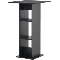 Sasha Square Bar Table with Storage - Black, Chipboard