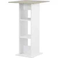 Sasha Square Bar Table with Storage - Concrete, Chipboard
