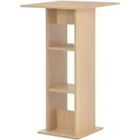 Sasha Square Bar Table with Storage - Oak, Chipboard