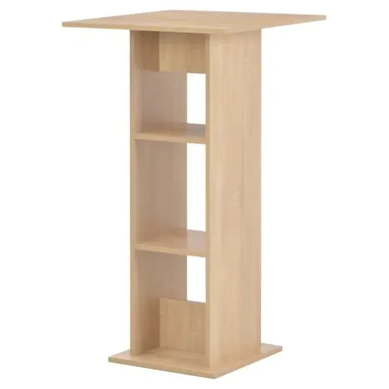 Sasha Square Bar Table with Storage - Oak, Chipboard
