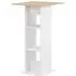 Sasha Square Bar Table with Storage - Sonoma Oak, Chipboard