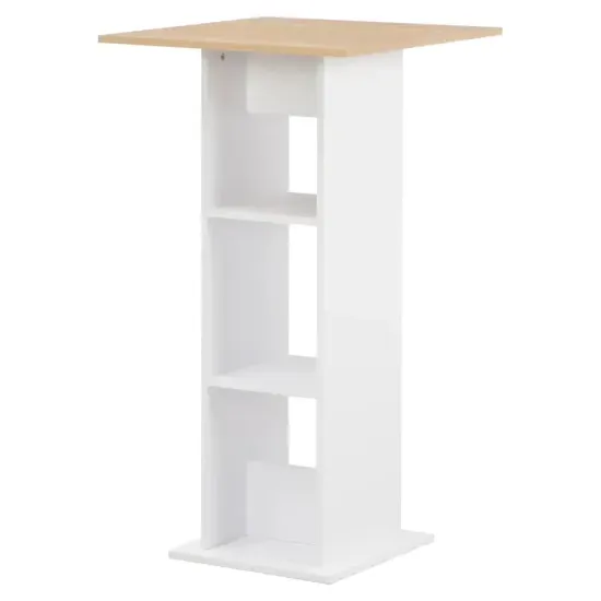 Sasha Square Bar Table with Storage - Sonoma Oak, Chipboard