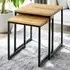 Saskatoon Wooden Nest of 2 Tables - Oak, Black