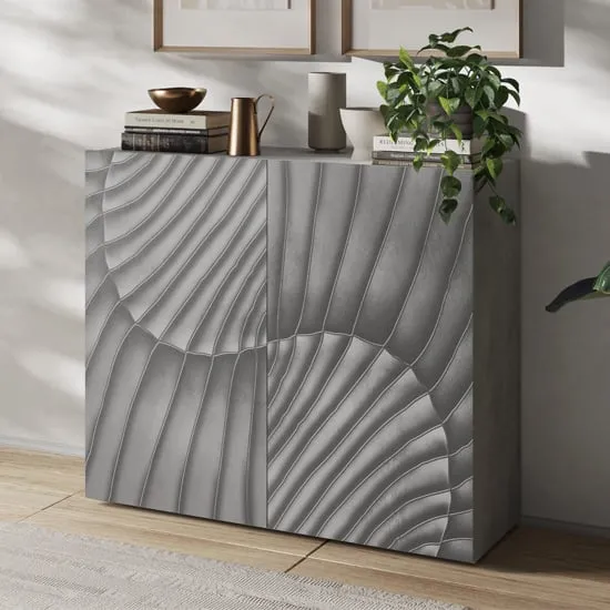 Sassari 2-Door Sideboard - Concrete Effect, Wood image