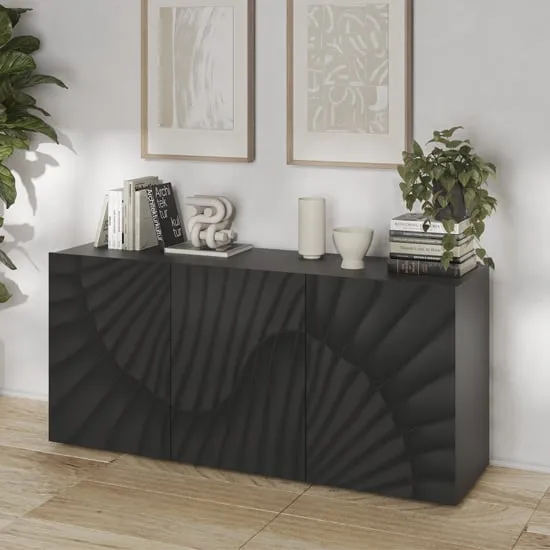 Sassari 3-Door Sideboard - Anthracite, Wood