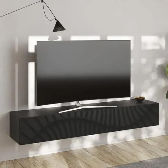 Sassari TV Stand with 1 Door - Anthracite, Wood image