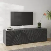 Sassari TV Stand with 3 Doors - Anthracite, Wood