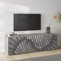 Sassari TV Stand with 3 Doors - Concrete Effect, Wood