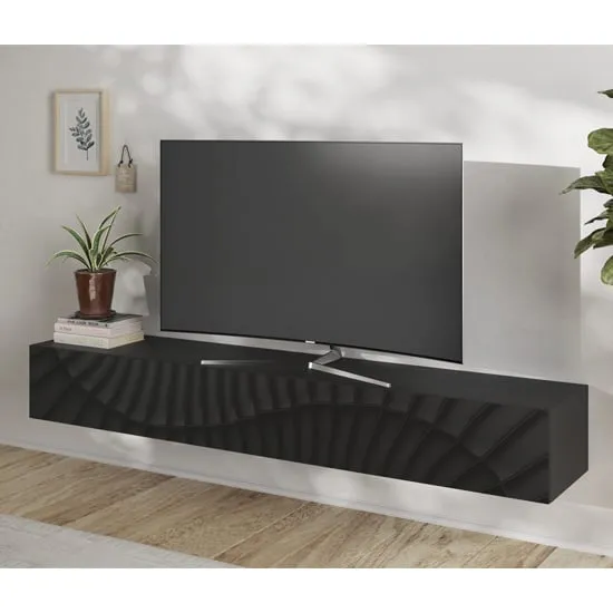 Sassari Wide TV Stand with 1 Door - Anthracite, Wood