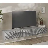 Sassari Wide TV Stand with 1 Door - Concrete Effect, Wood