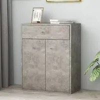 Sassy Sideboard with 2 Doors 1 Drawer - Concrete Effect, Chipboard