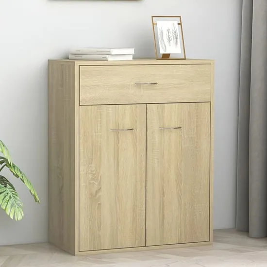Sassy Sideboard with 2 Doors 1 Drawer - Sonoma Oak, Chipboard