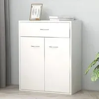 Sassy Sideboard with 2 Doors 1 Drawer - White, Chipboard