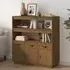 Satha Pinewood Highboard with Storage - Brown, Pine