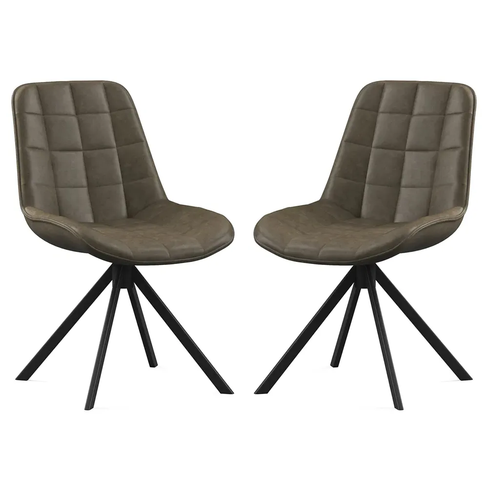 Satie Dining Chairs Pair - Espresso, PU Leather product