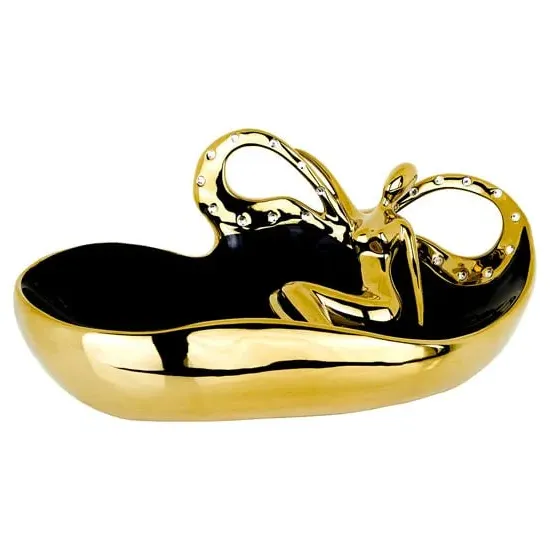 Satto Ceramic Lady Dish - Black & Gold product