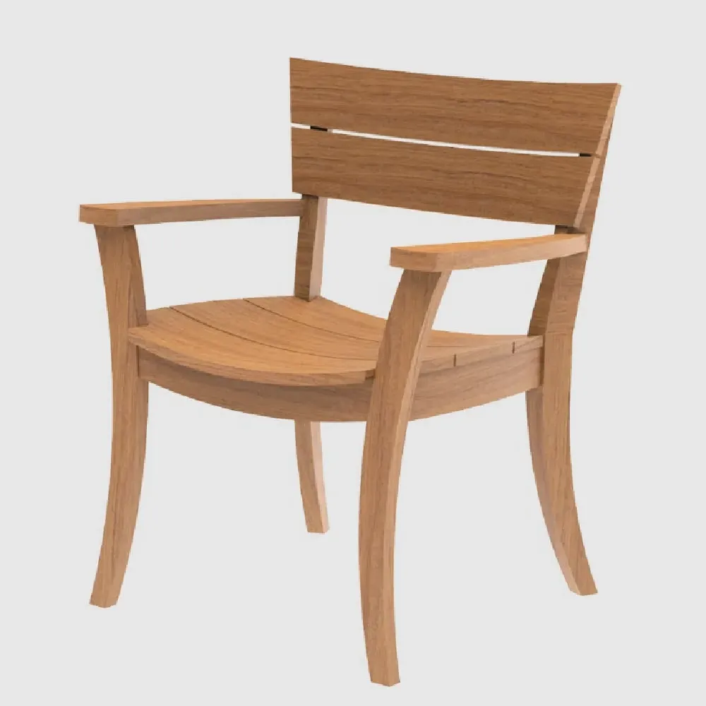 Sauchie Garden Armchair - Natural Wood