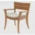 Sauchie Garden Armchair with Cushion - Natural Wood