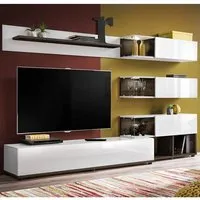 Sault High Gloss Entertainment Unit with LED Lighting - White