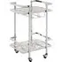 Sauna Agate Drinks Trolley - White, Steel