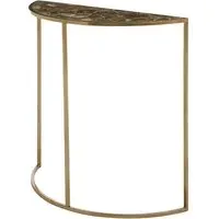 Sauna Half Moon Agate Console Table - Black, Steel