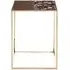 Sauna Square Side Table - Gold, Agate