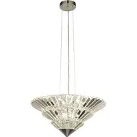 Savannah 8 Light Crystal Pendant Flush Light - Chrome