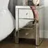 Saville 3-Drawer Bedside Cabinet - Silver, Mirrored
