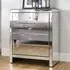 Saville 4 Drawer Chest - Silver, Mirrored